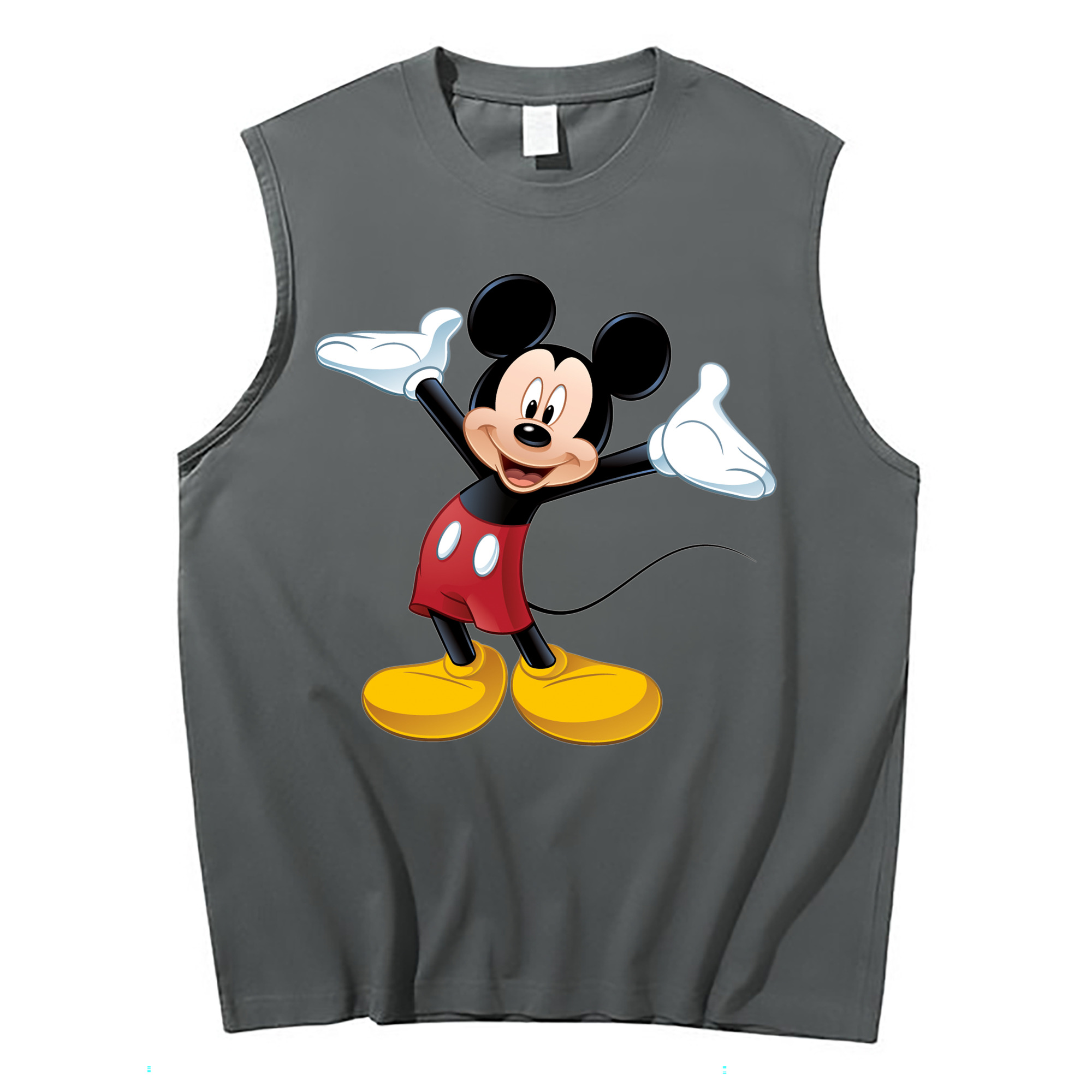 （画像用） ミッキーマウス Mickey Mouse コットン100％タンクトップ（フロントプリント）